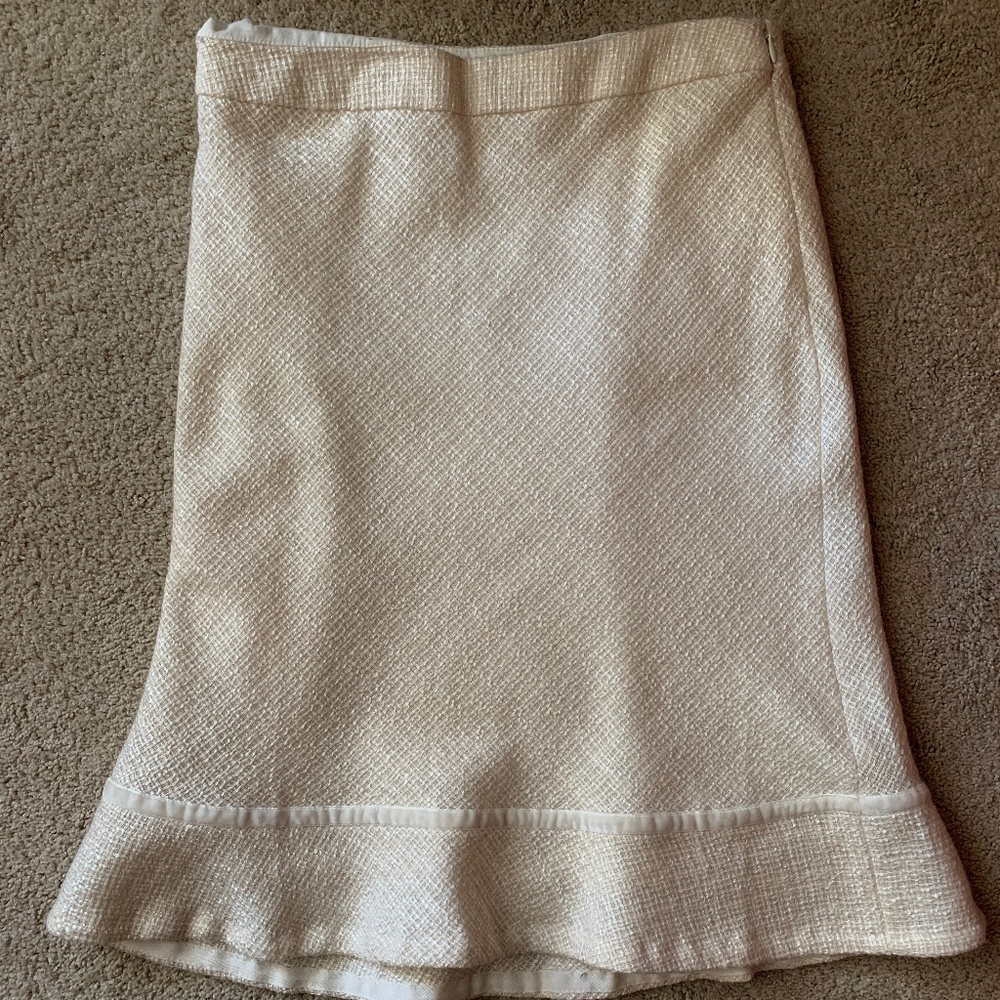 White wool Gap skirt